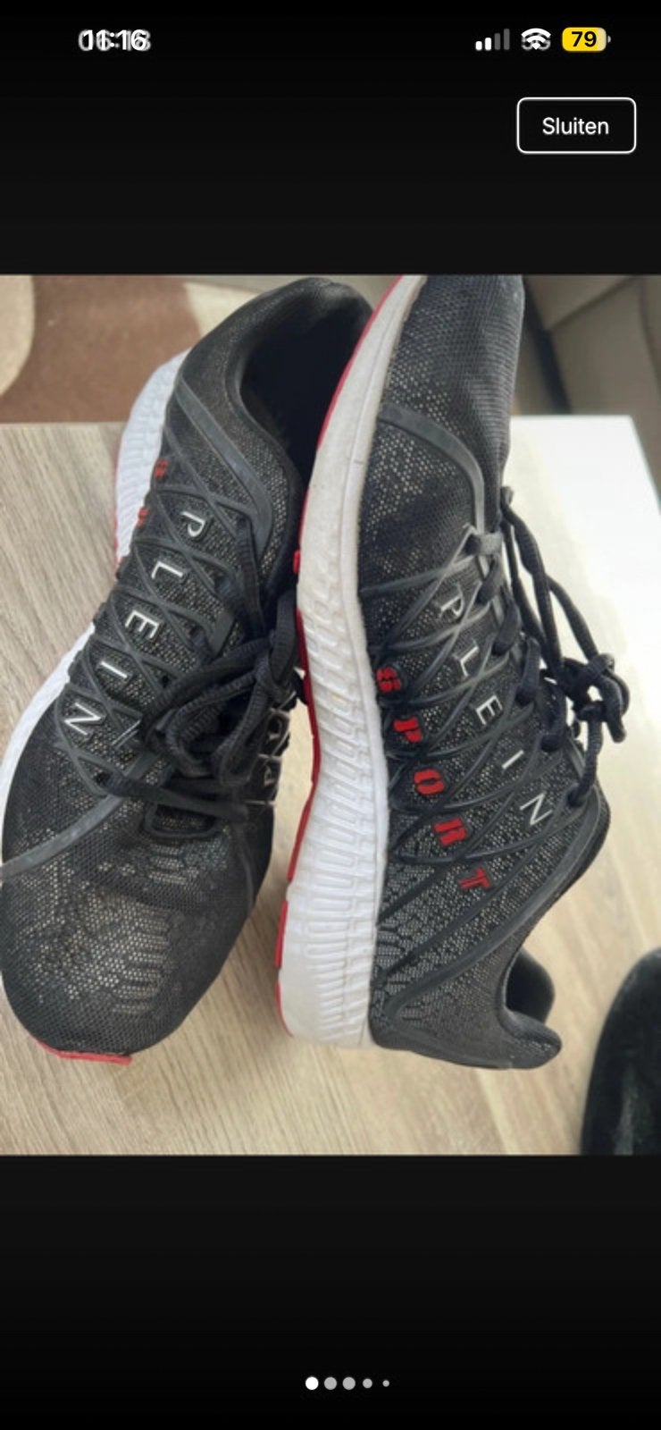 Espadrilles de sport carrées, Enlèvement ou Envoi, Comme neuf, Baskets, Noir