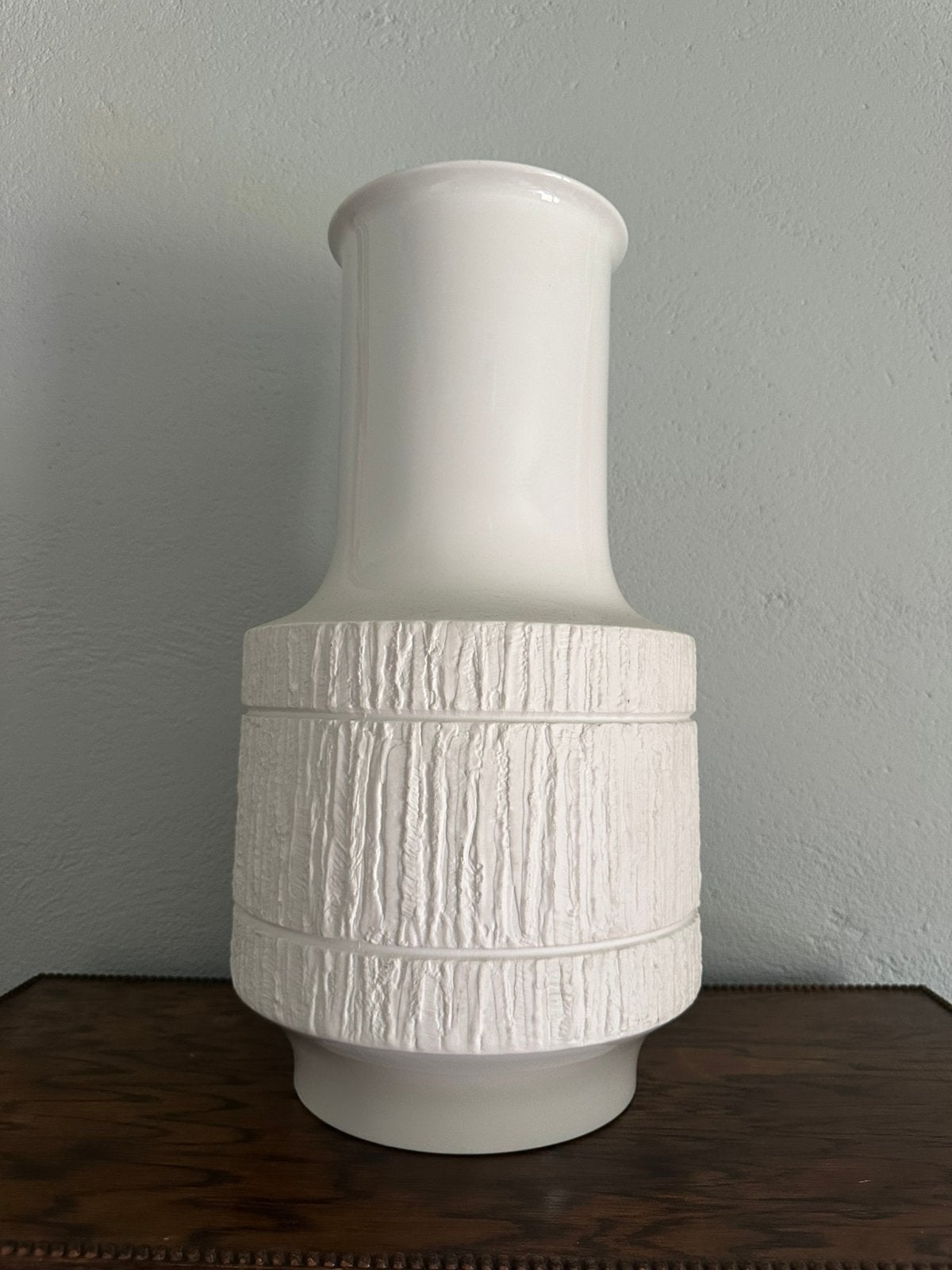 Witte porseleinen vaas Richard Scharrer (Thomas, Rosenthal), Gebruikt, Wit, 45 cm, Ophalen of Verzenden