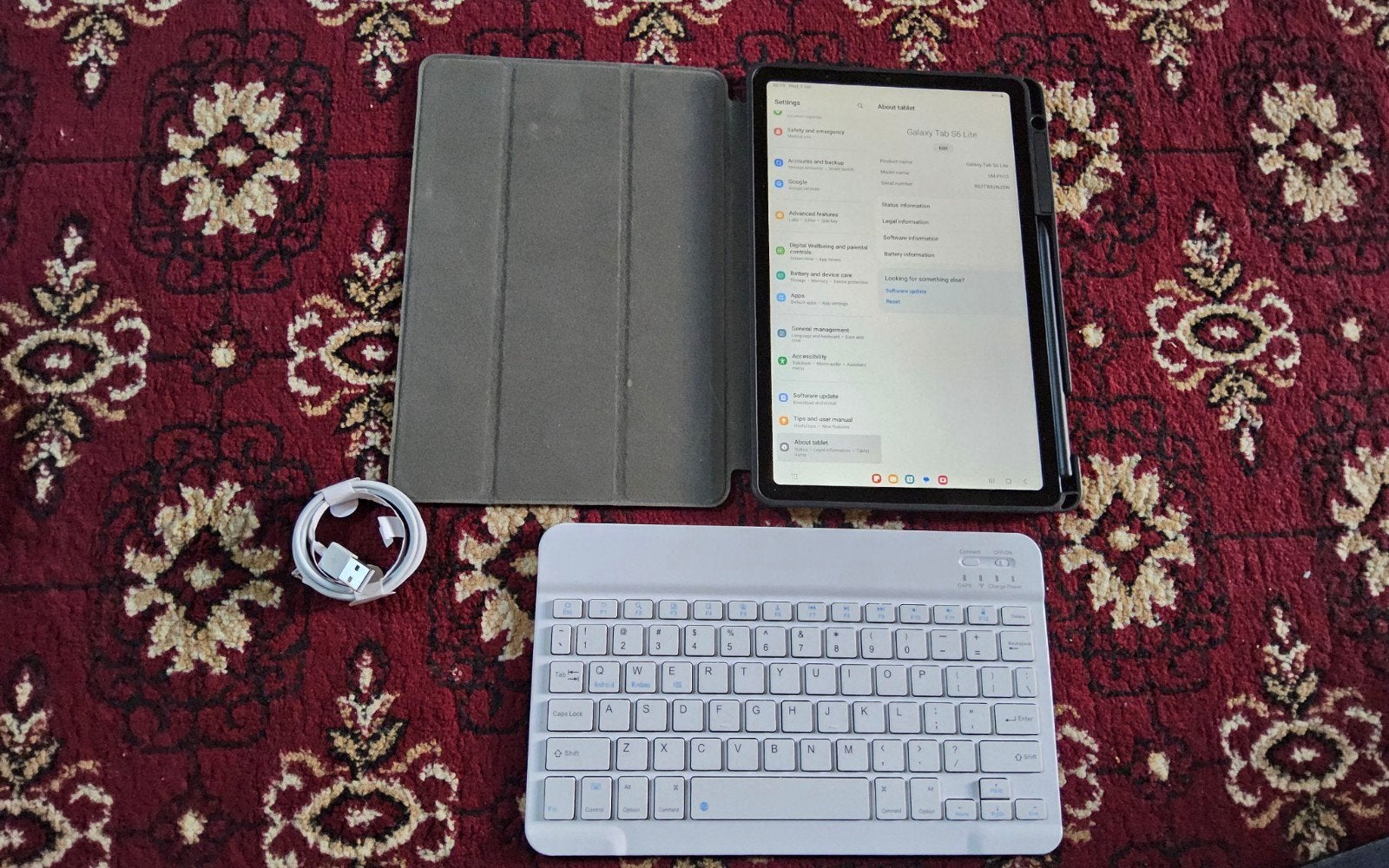 Samsung Galaxy Tab S6 Lite, bijna nieuwe met accessoires.., Computers en Software, Tablet-hoezen, Ophalen of Verzenden