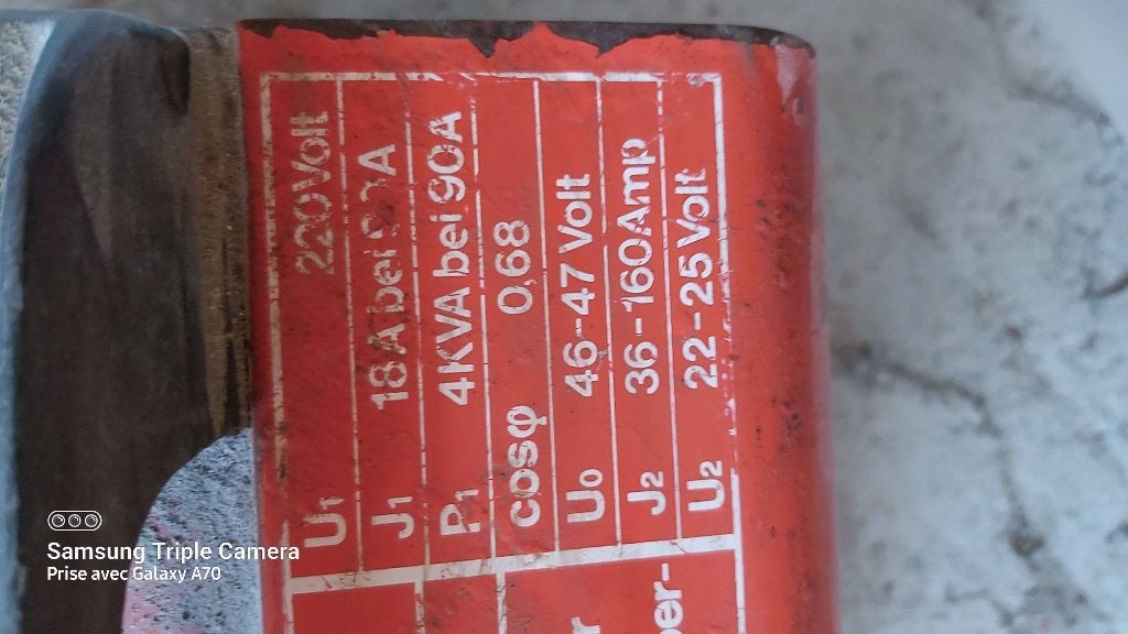 Poste a souder, Enlèvement, Utilisé, 150 à 250 ampères, Tig
