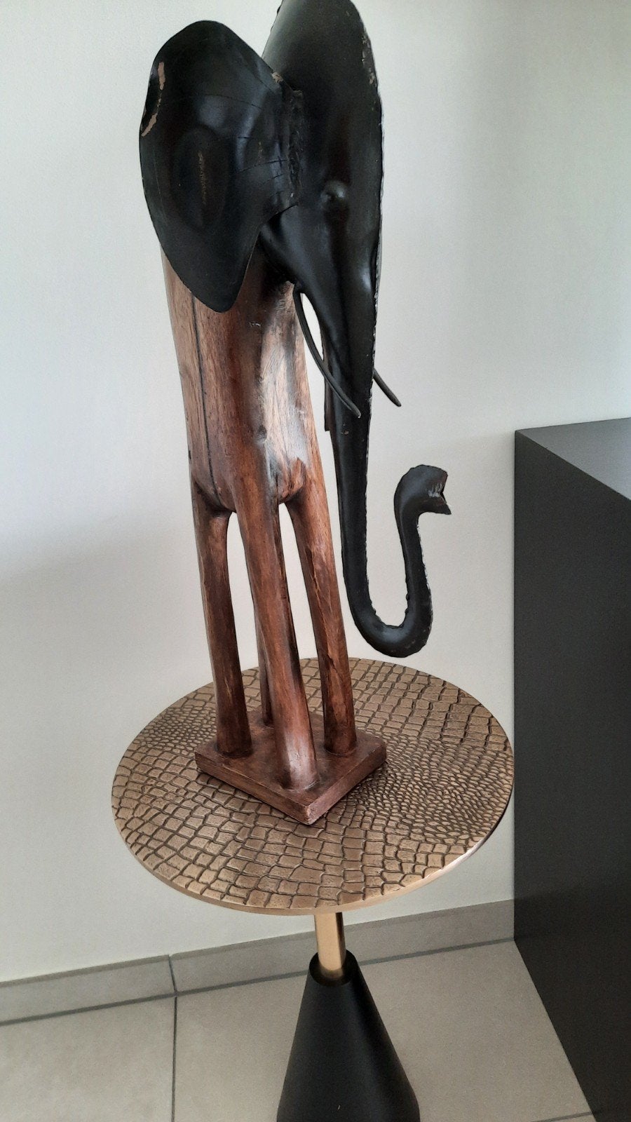 AFRIKAANSE SCULPTURE 64CM, Antiek en Kunst, Kunst | Designobjecten, Ophalen, Hout
