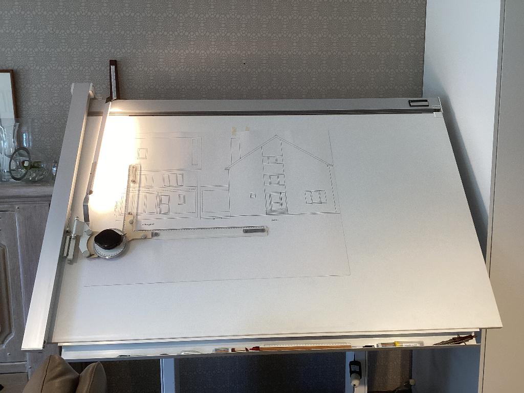 Tekentafel 100x170 cm, Doe-het-zelf en Bouw, Ophalen, Zo goed als nieuw, Verlichting