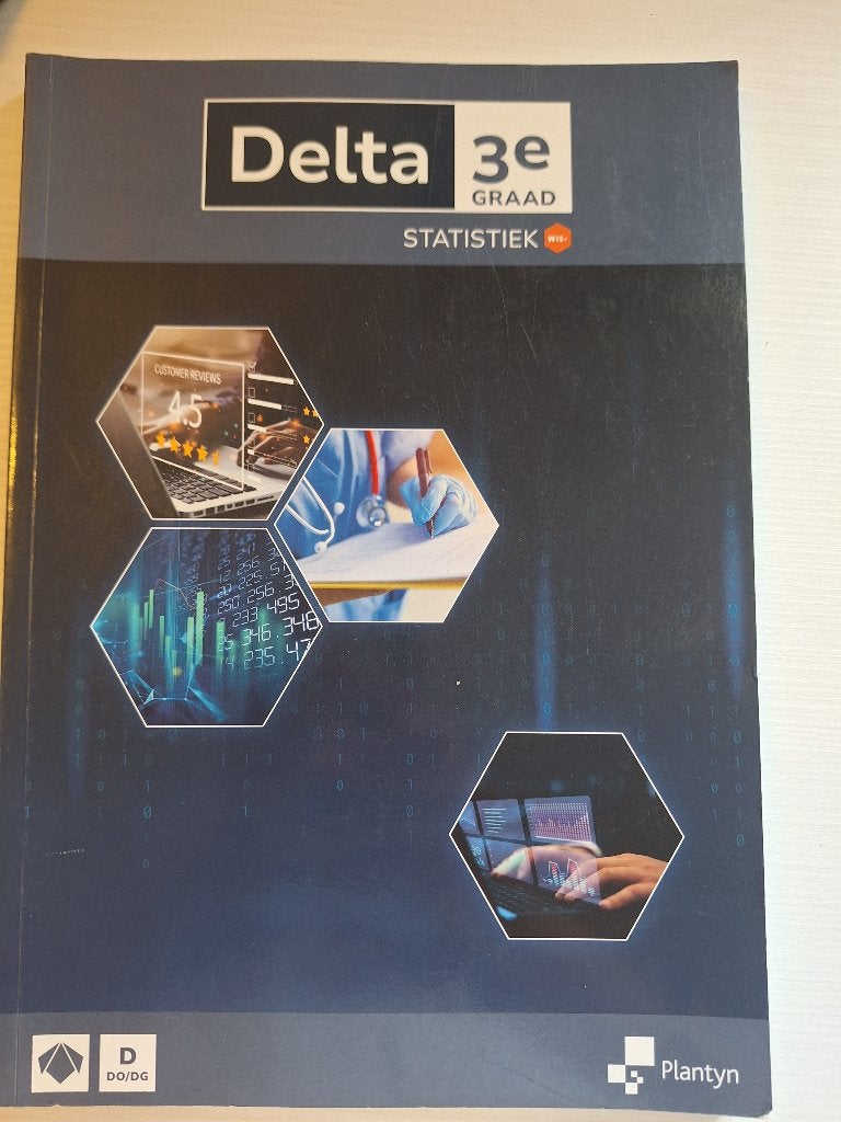 Delta 3e graad statistiek leerboek doorstroomfinaliteit, Boeken, Ophalen, Zo goed als nieuw