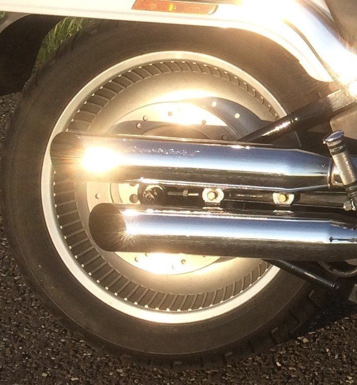 Roue arrière complète Harley 17" x 4,5", aluminium, Enlèvement, Utilisé