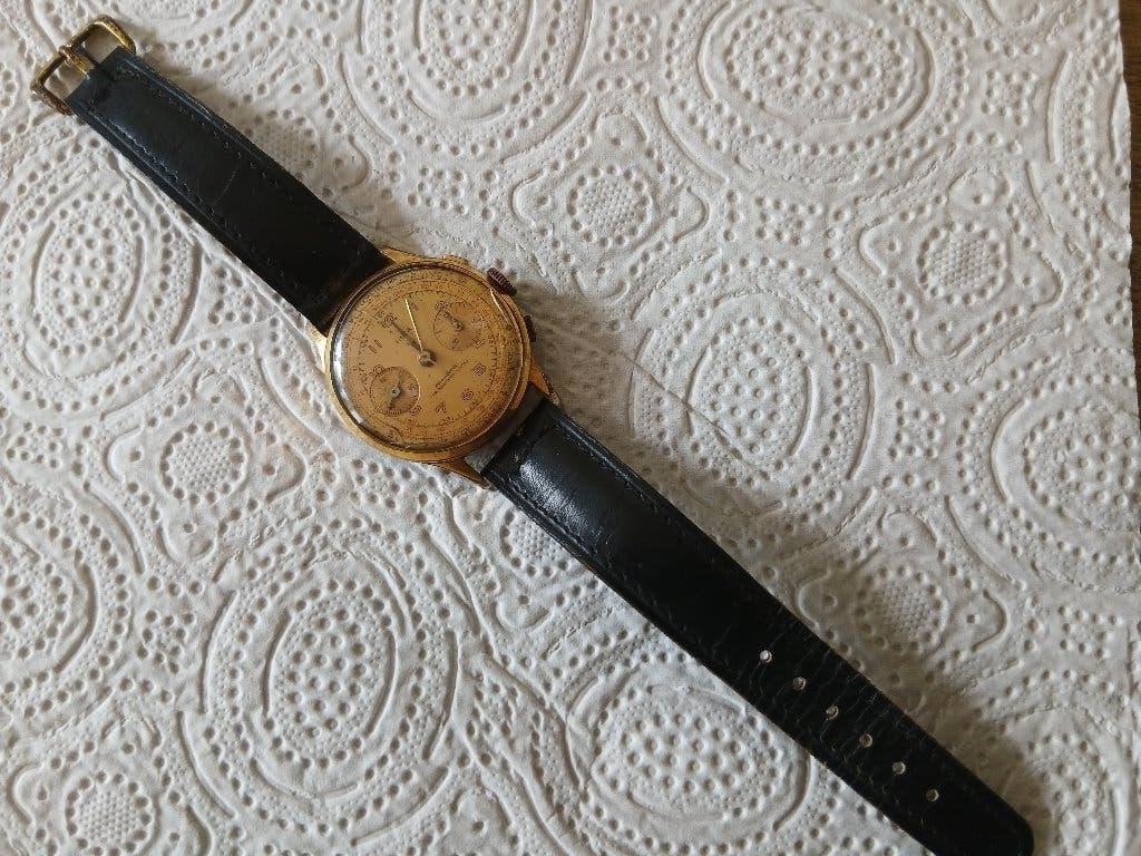 Chronographe Suisse IAXA/Landeron 1940's  A réparer, Bijoux, Sacs & Beauté, Enlèvement ou Envoi