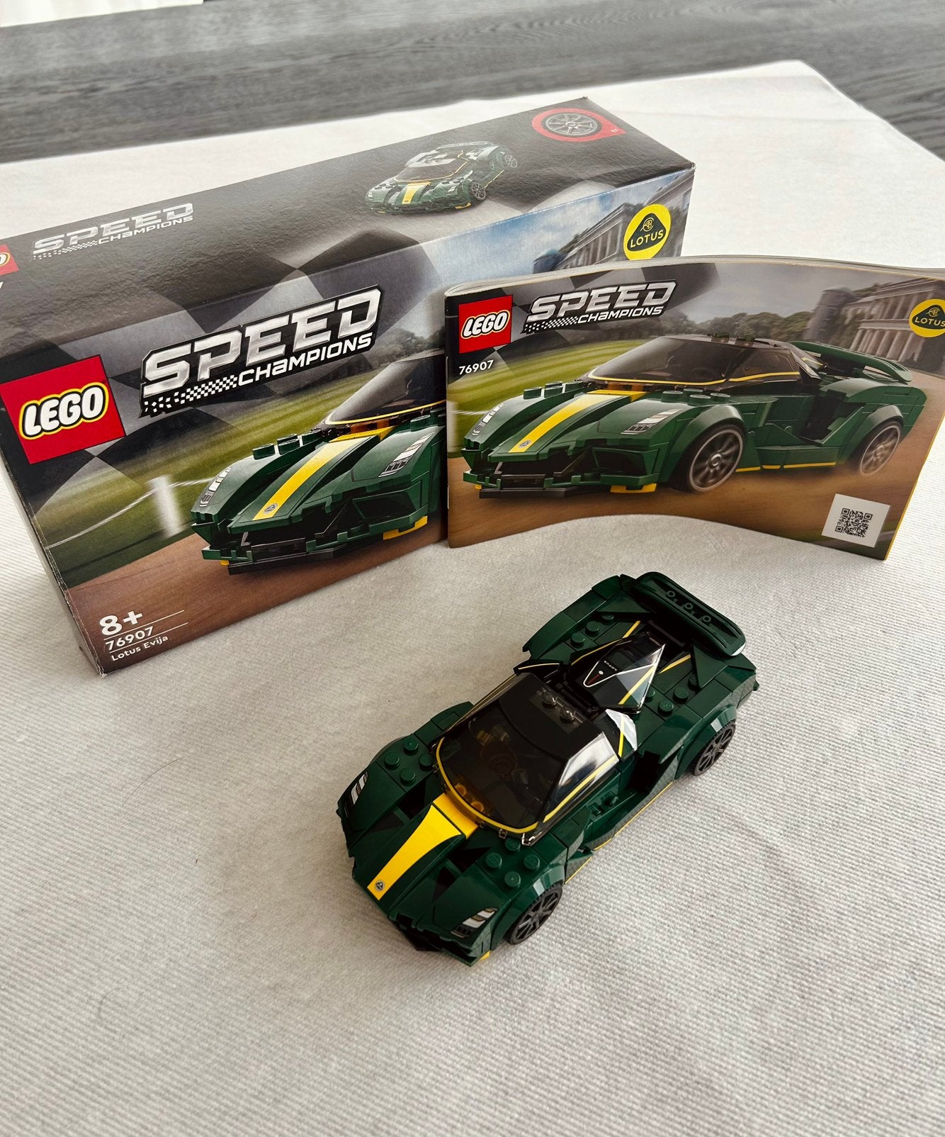 LEGO Speed Champions 76907 Lotus Evija compleet doos+boekje, Enlèvement, Comme neuf