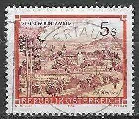 Autriche 1985 - Yvert 1656 - Abbayes et monastères (ST), Envoi, Affranchi