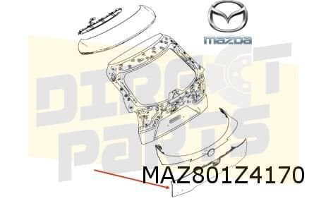 Mazda CX-30 achterkleplijst onder (45P) Sonic Silver (8/19-), -, Nieuw, Ophalen of Verzenden, Mazda