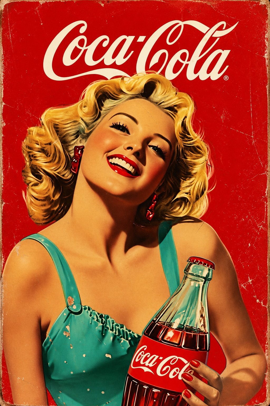 Metalen reclamebord Coca Cola 2 - retro vintage mancave, Ophalen of Verzenden, Nieuw, Reclamebord