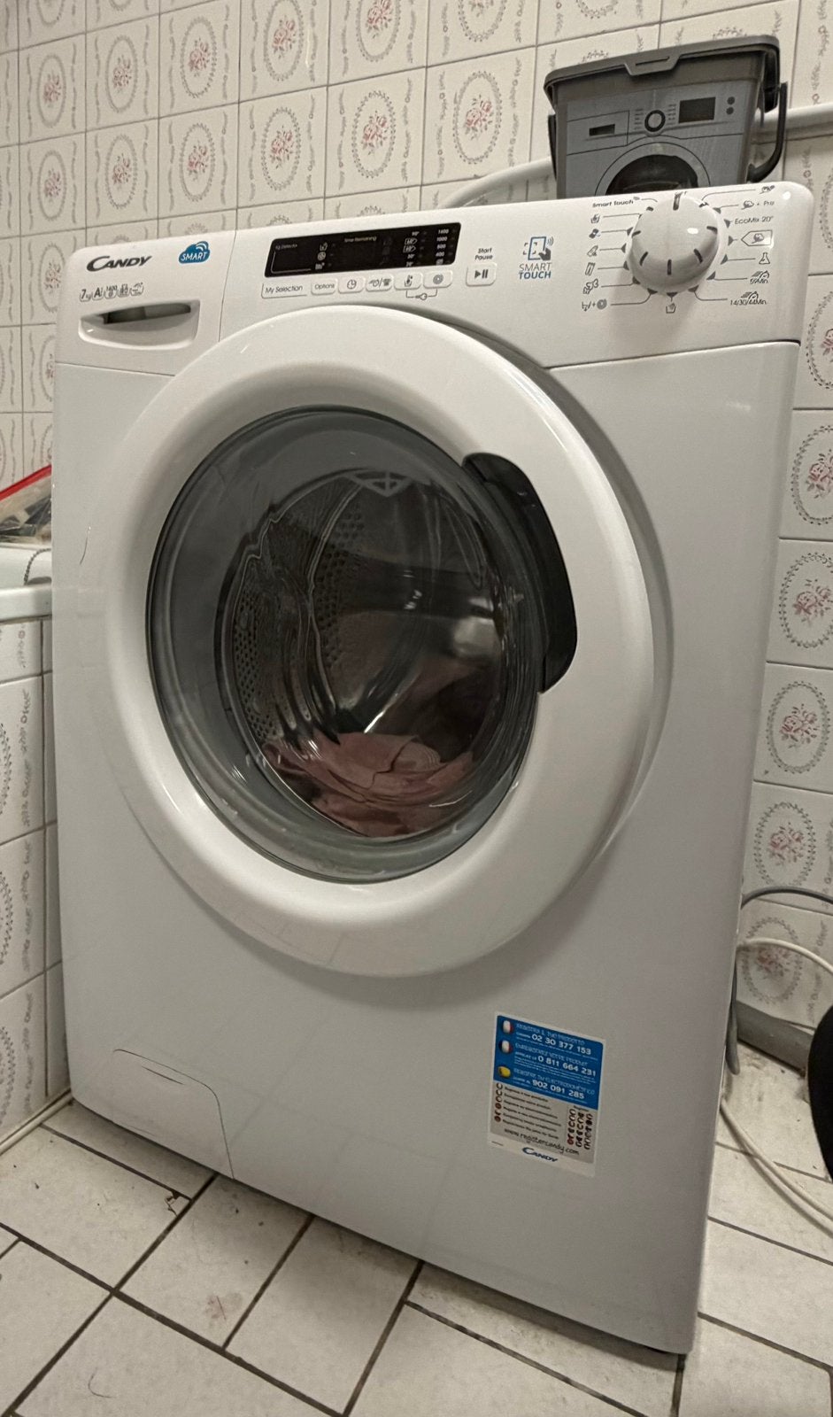 Lave-linge Candy Smart 7kg 1400 tr/min – Parfait état, Electroménager, Enlèvement, Comme neuf