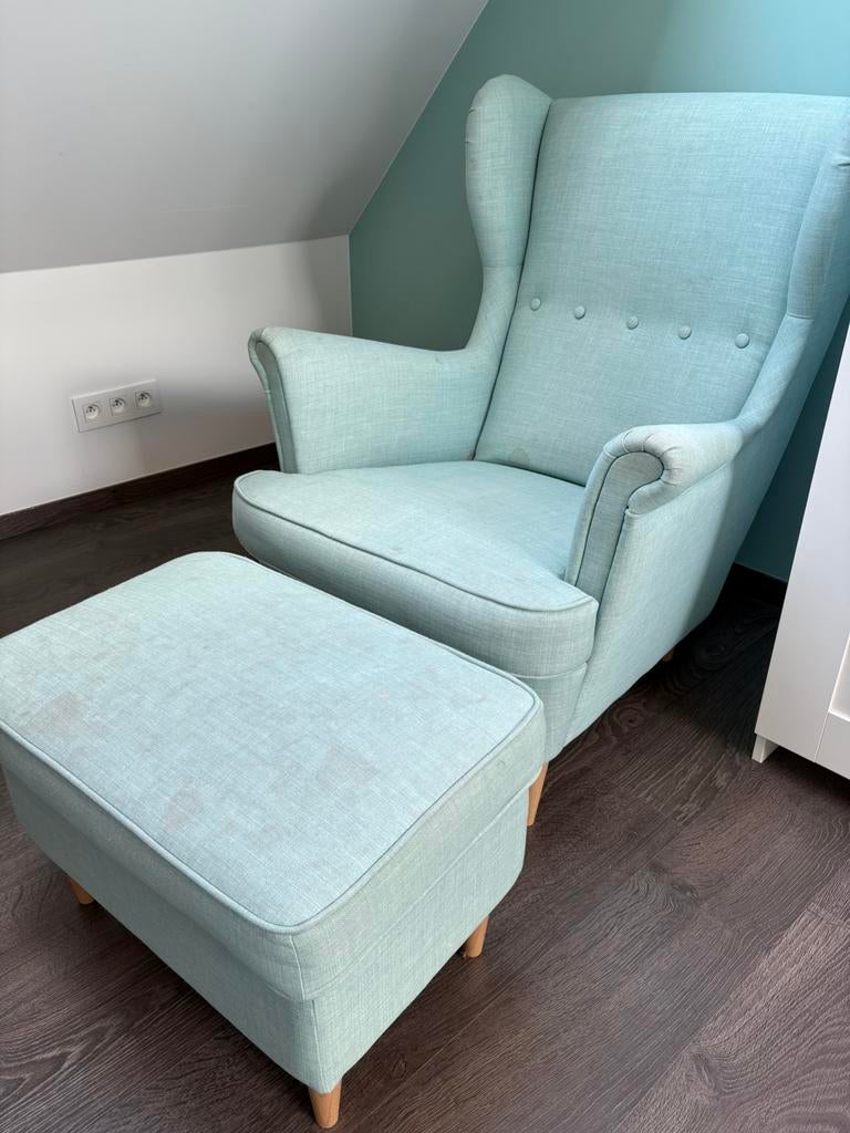 Fauteuil ikea met poef, Ophalen, Gebruikt