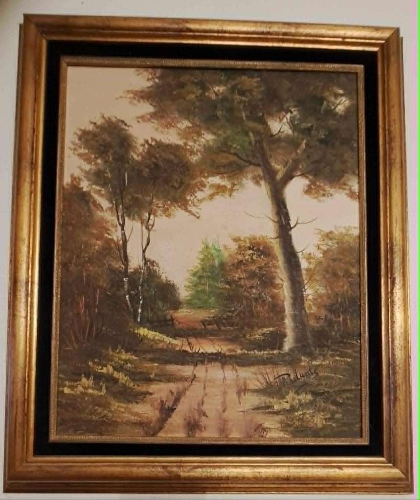 Tableau paysager huile, Enlèvement, Paysage