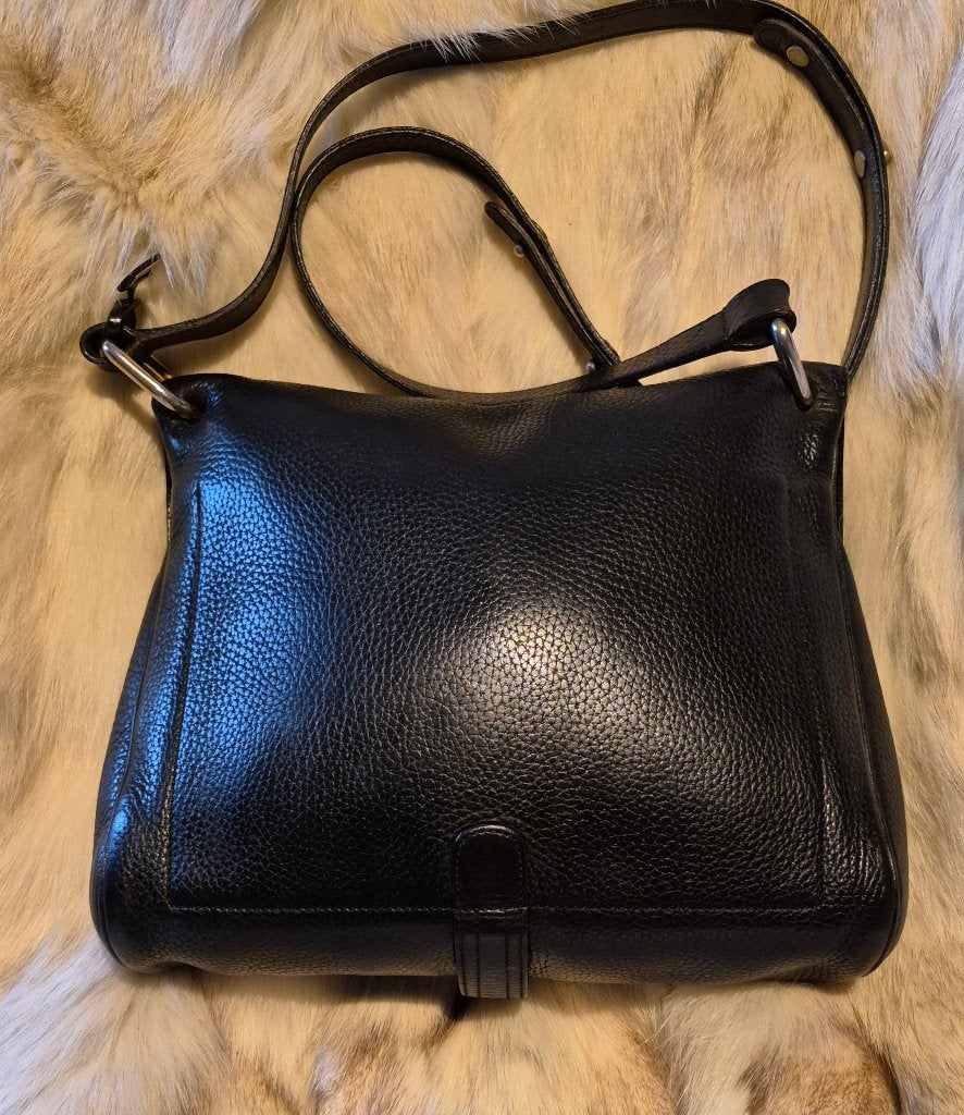 Delvaux vintage schoudertas, Handtassen en Accessoires, Overige merken, Zwart, Ophalen of Verzenden, Zo goed als nieuw