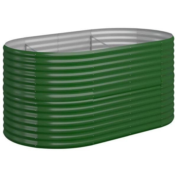 Plantenbak gegalvaniseerd staal groen, Tuin en Terras, Ophalen, 100 cm of meer, Rond, Nieuw