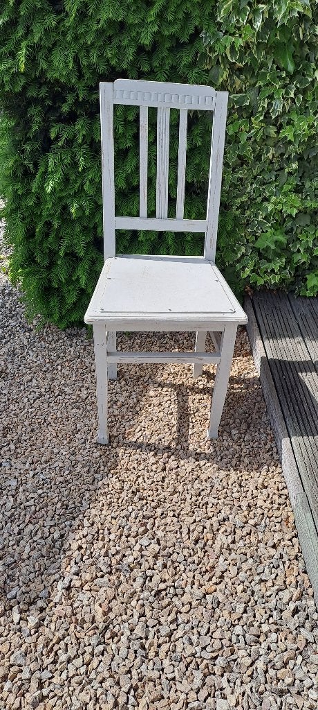 Stoelen hout 6 stuks, Ophalen, Gebruikt, Wit, Landelijk