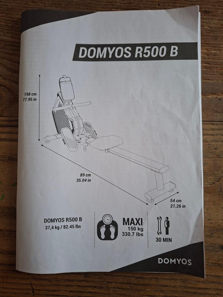 Domyos R 500 B Roeitrainer voor binnen, Sport en Fitness, Fitnessmaterialen, Ophalen