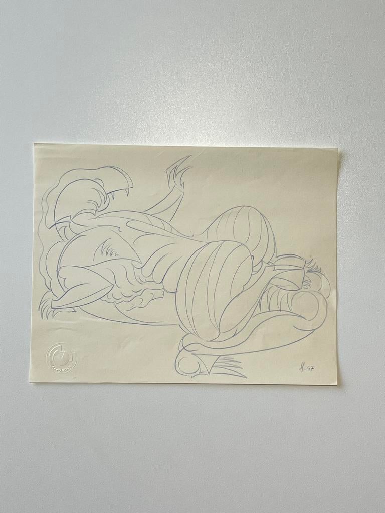 Victor Servranckx originele tekening, Antiquités & Art, Art | Eaux-fortes & Gravures, Signé, Envoi