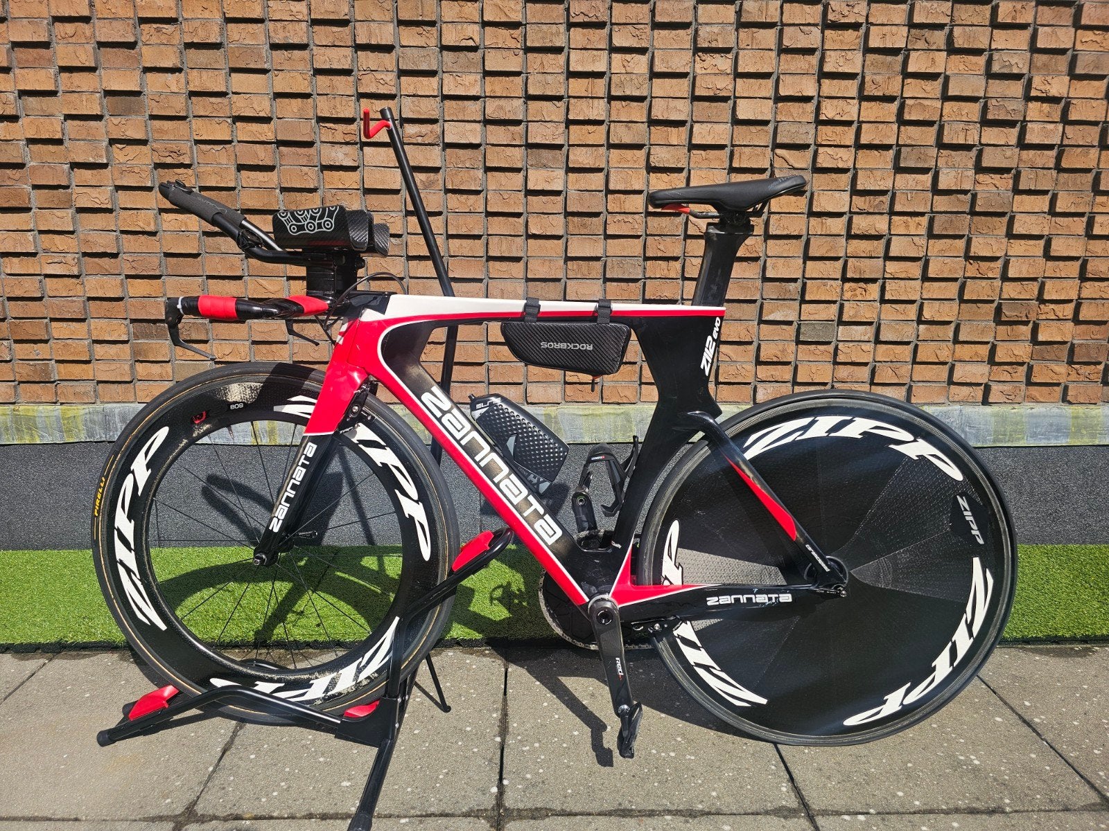 Zannata Z112 EVO Tijdritfiets, dicht wiel, Quarq powermeter, Fietsen en Brommers, Overige merken, 28 inch, Gebruikt, Carbon