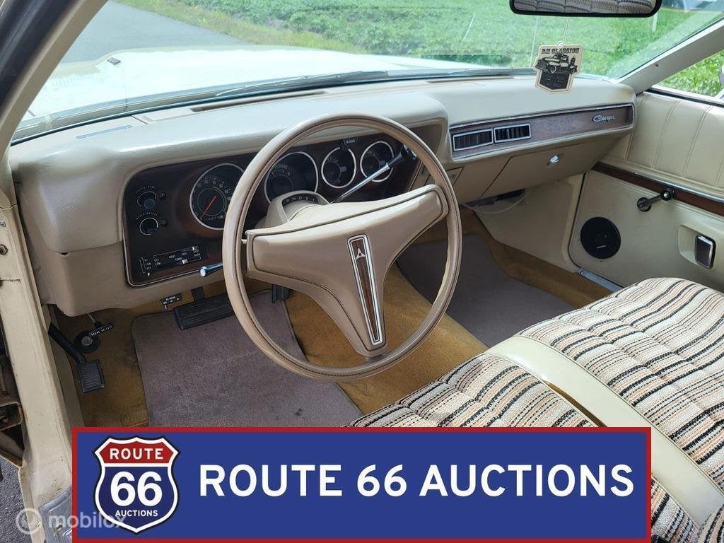 Dodge Charger SE | 1974 | Route 66 Auctions, Auto's, Zwart, Bedrijf, Handgeschakeld, Overige carrosserie