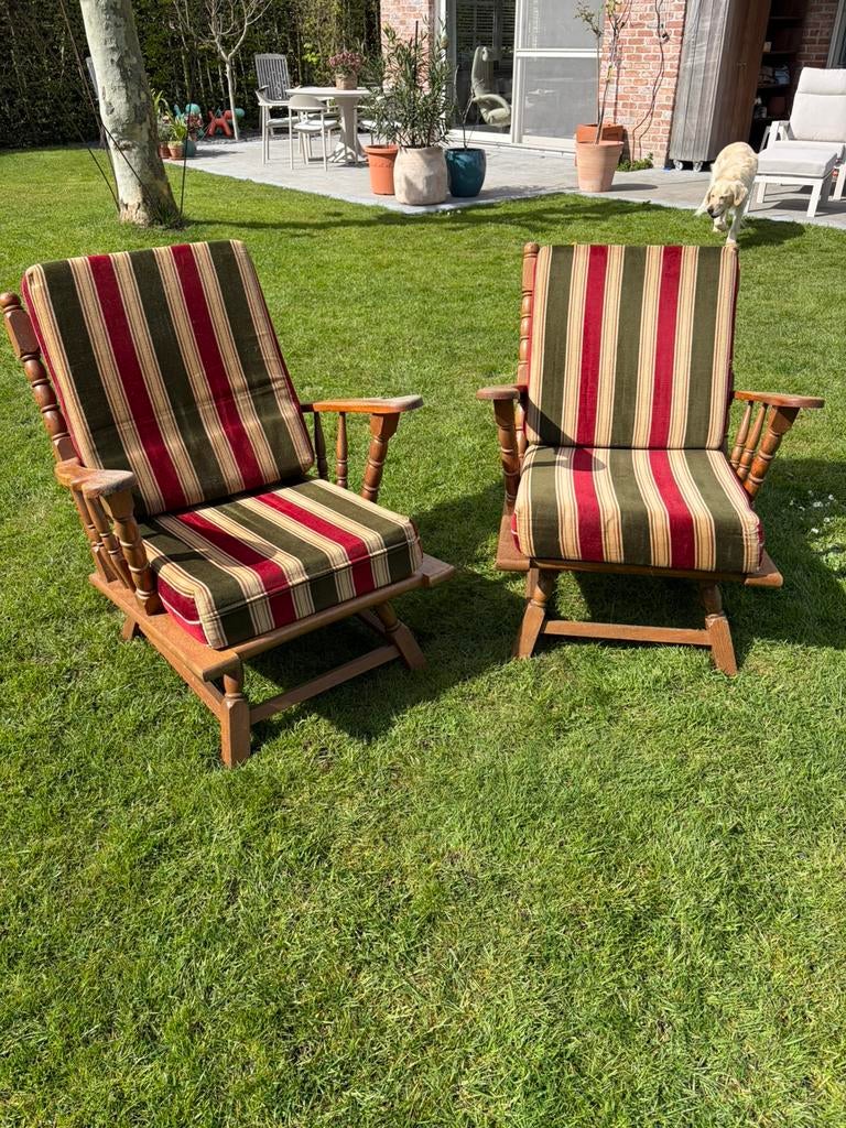 Voor een snelle beslisser: 2 originele vintage zetels, Huis en Inrichting, Ophalen, Gebruikt