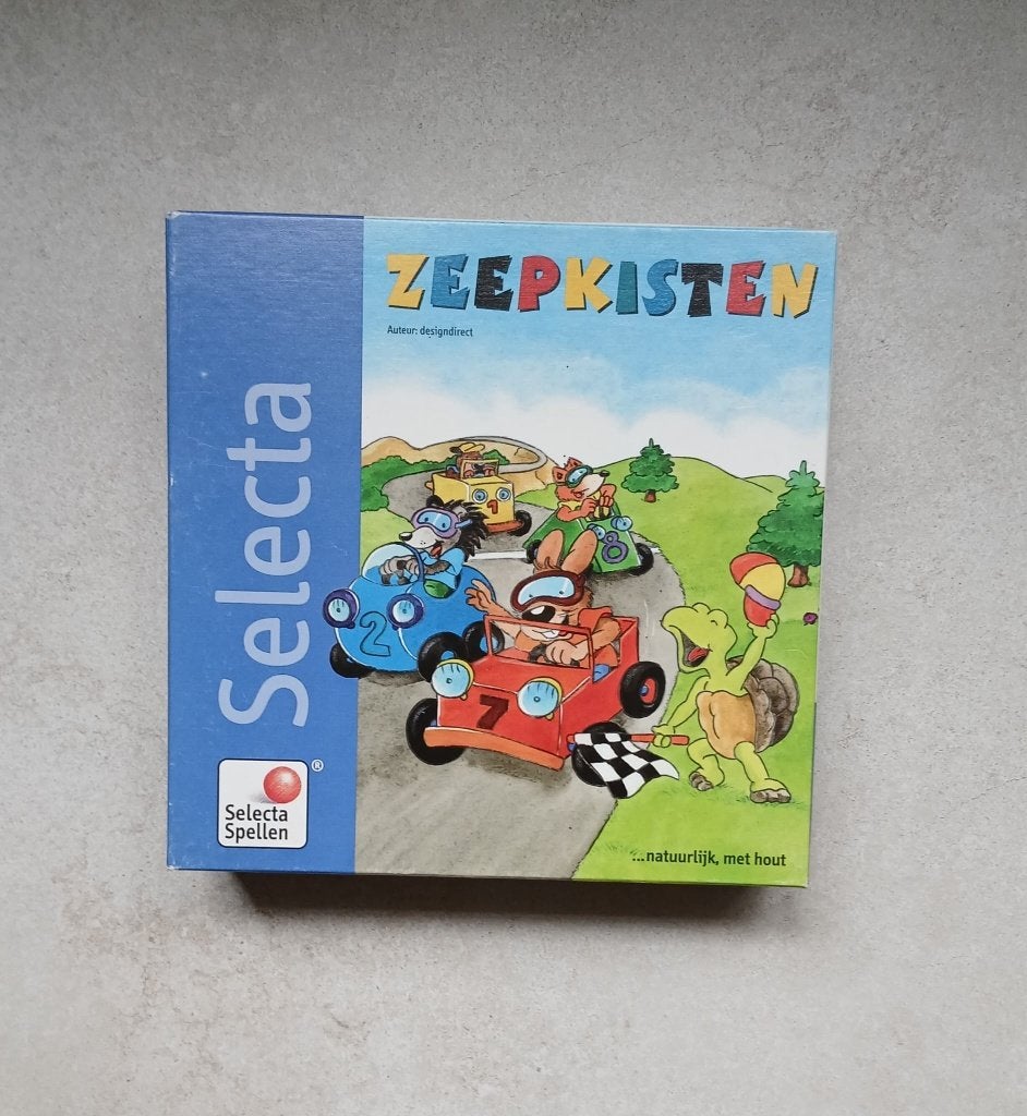 Gezelschapspel "Zeepkisten" van Selecta, Een of twee spelers, Ophalen of Verzenden, Zo goed als nieuw, Selecta