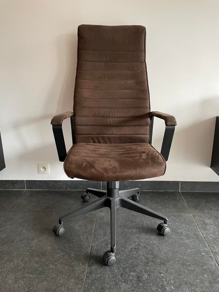 Bureaustoel, Ophalen, Gebruikt, Bruin, Bureaustoel