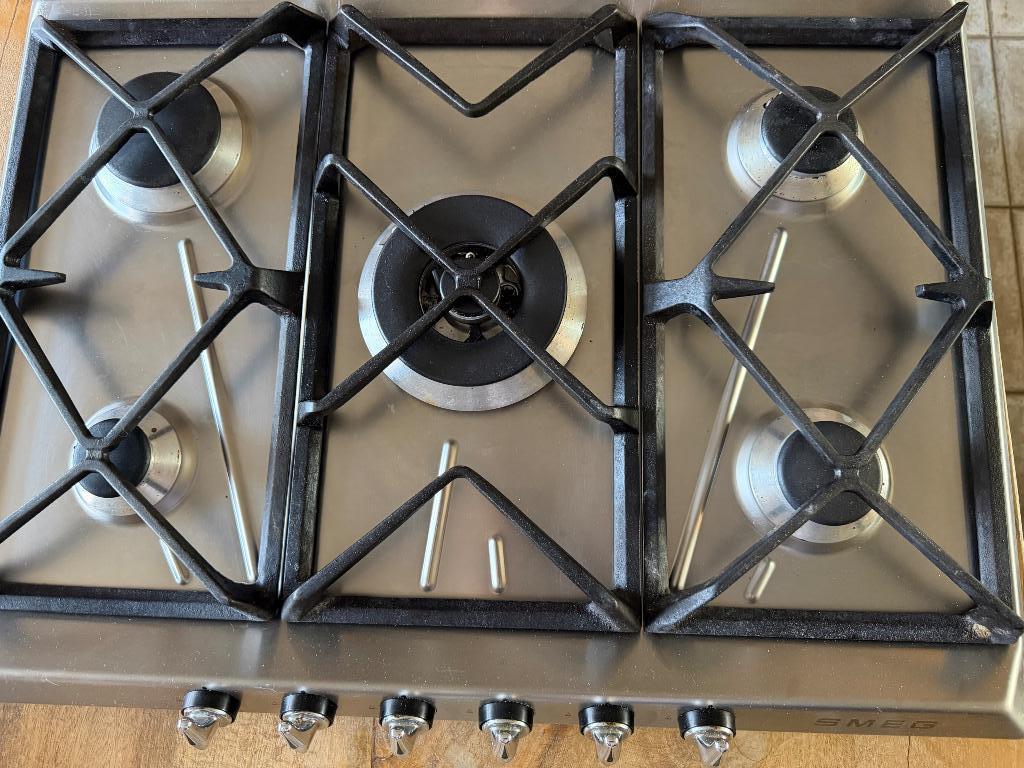 Inbouw gaskookplaat SMEG, Huis en Inrichting, Keuken | Keukenelementen, Ophalen, 50 tot 100 cm, Zo goed als nieuw, Grijs