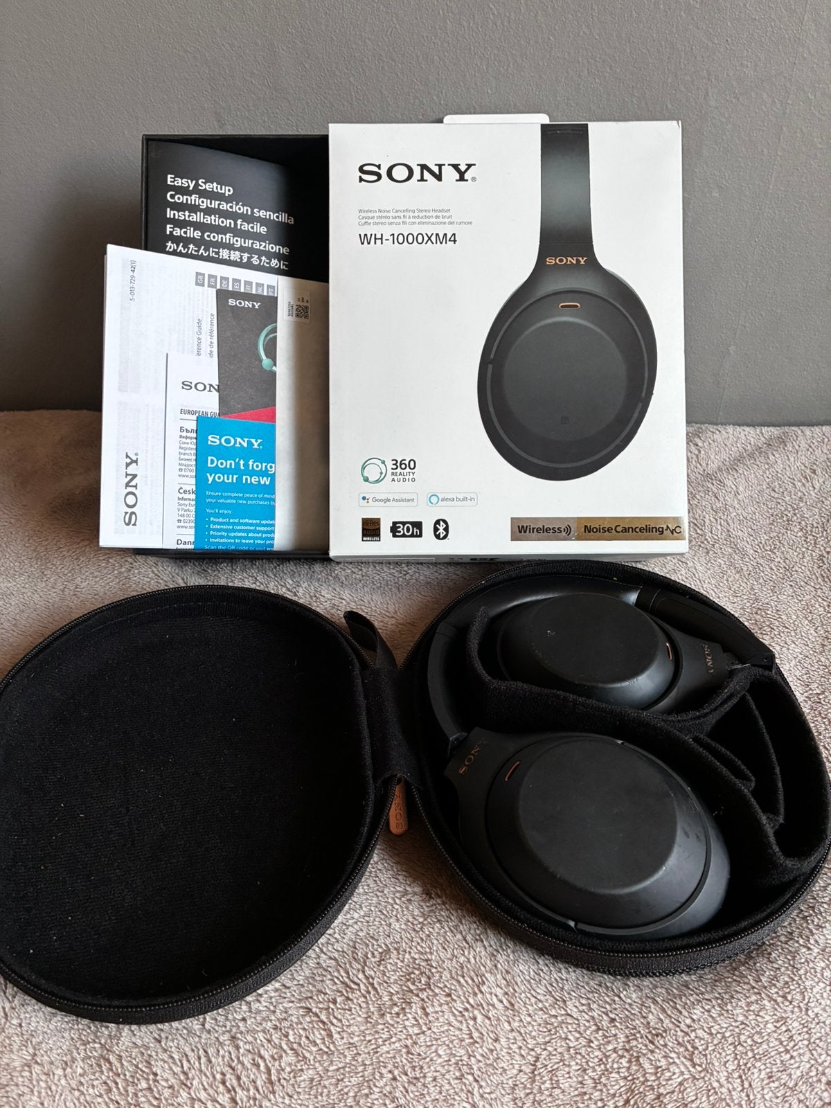 Sony WH-1000XM4 Noir – Très bon état – Complet (boîte), Enlèvement ou Envoi, Bluetooth, Sony, Noir