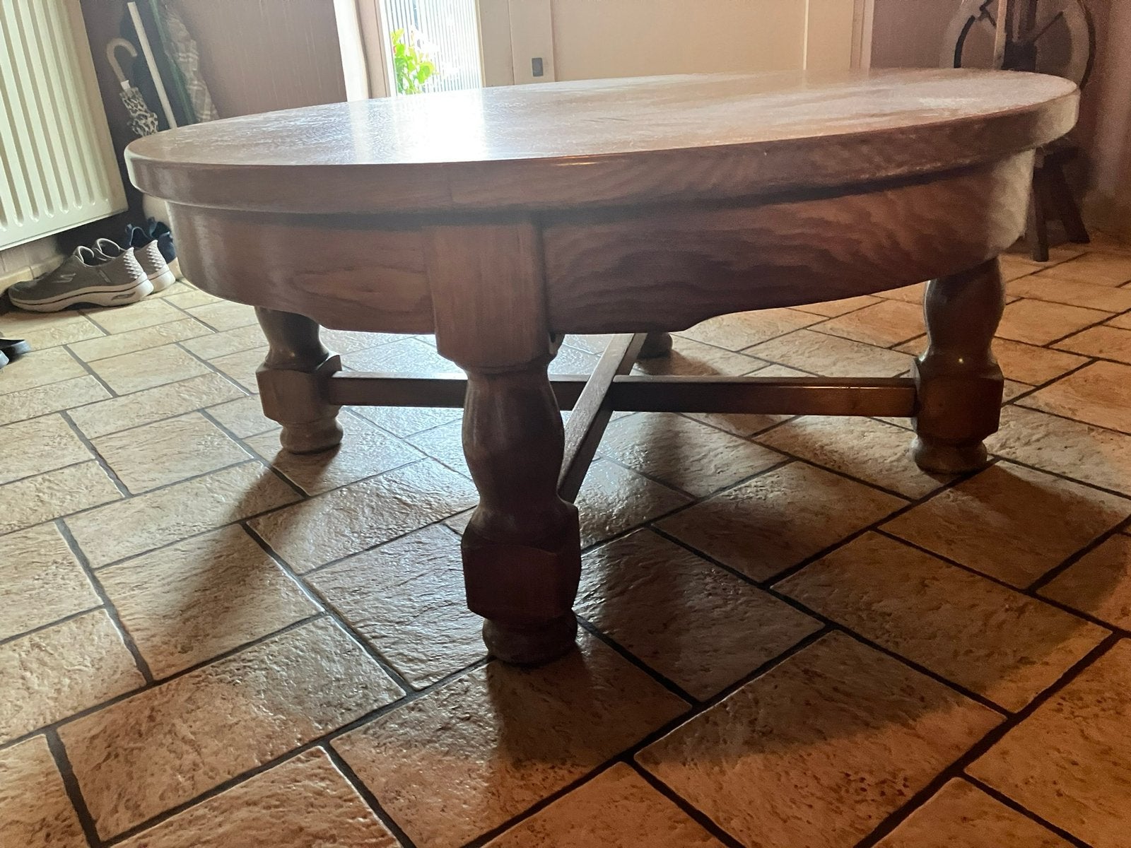 Eiken salontafel, Ophalen
