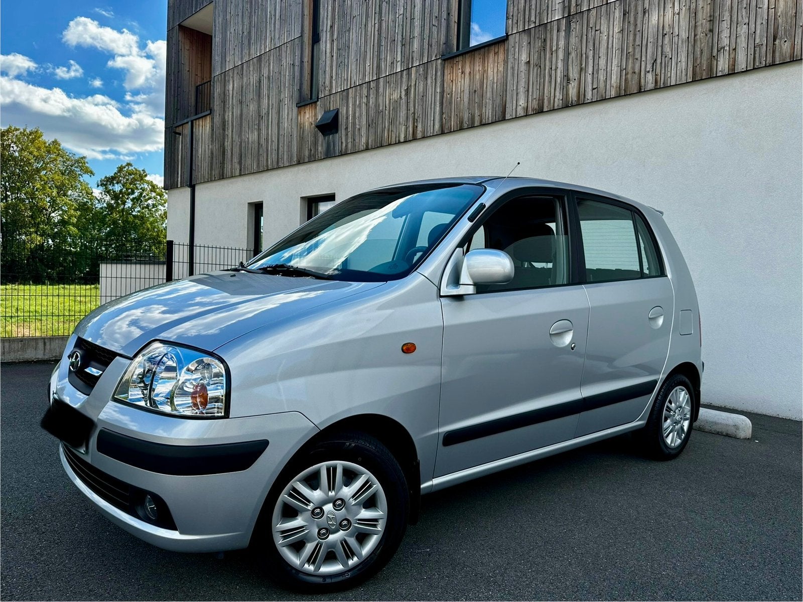 HYUNDAI ATOS 1.1 AUTOMATIQUE 58.336 km 1 PROPRIÉTAIRE, Auto's, Zwart, 46 kW, Leder en Stof, Elektrische ramen