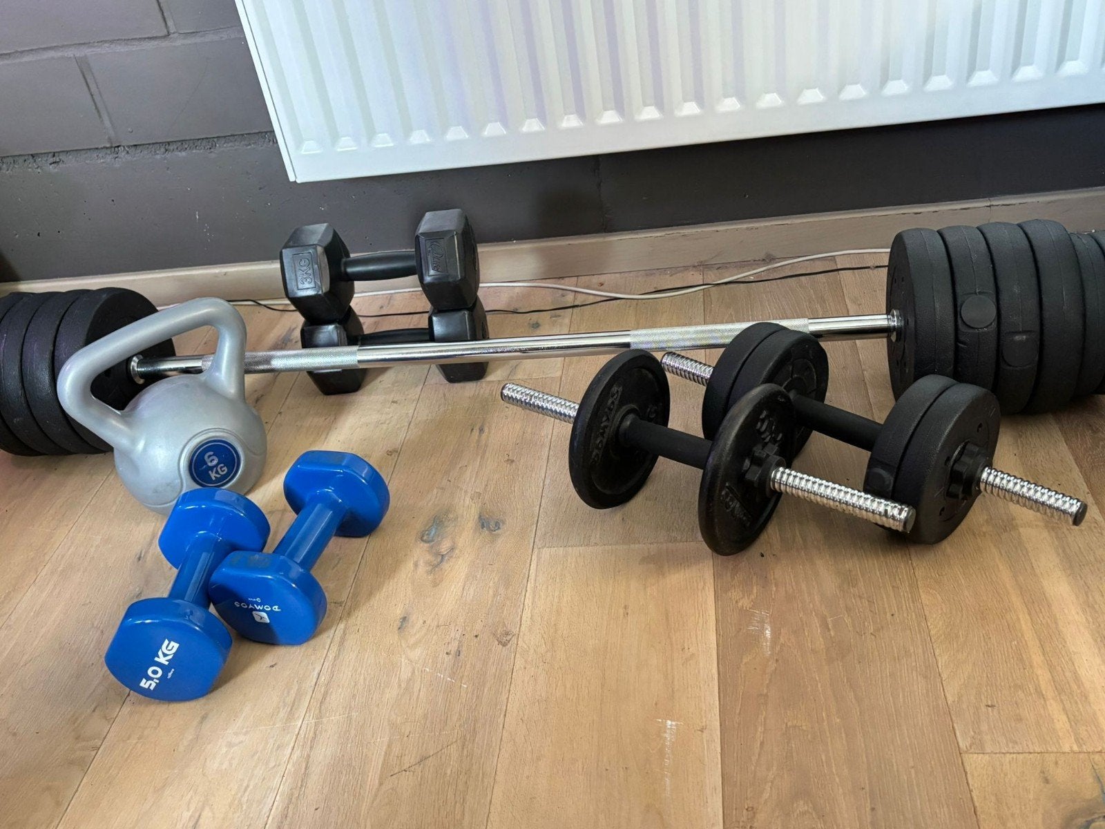 Lot Gewichten, Sport en Fitness, Fitnessmaterialen, Ophalen, Halterstangen