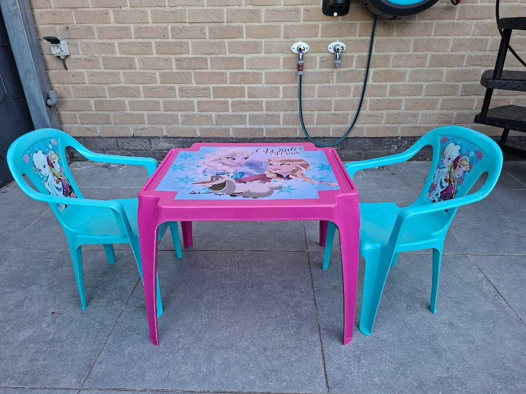 Tuinset anna & elsa, Tuin en Terras, Kunststof, Zo goed als nieuw, Tuinset, Ophalen