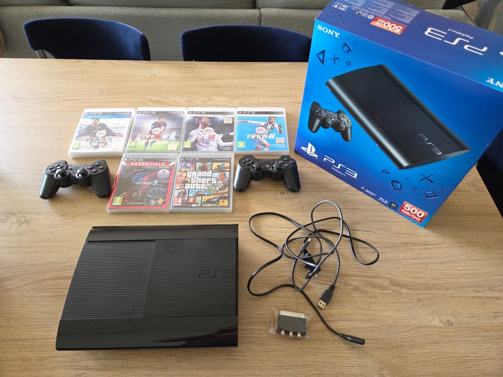 Playstation 3 500GB incl. 4 games en 2 controllers, Games en Spelcomputers, Ophalen of Verzenden, 500 GB