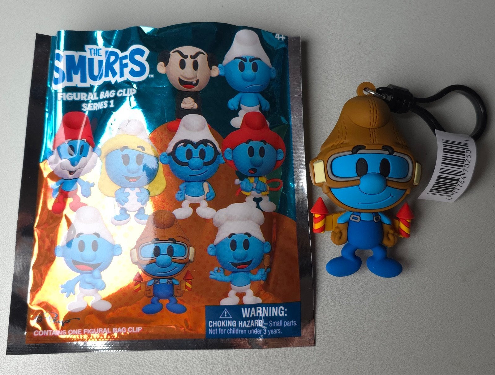 Porte-clé figurine Schtroumpf Bricoleur neuf, Verzamelen, Smurfen, Nieuw, Poppetje, Figuurtje of Knuffel, Knutselsmurf, Verzenden