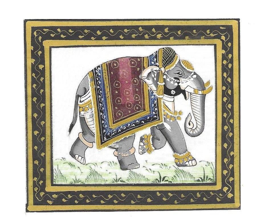 Miniature indienne sur soie , 10  8,5 cm, Enlèvement ou Envoi
