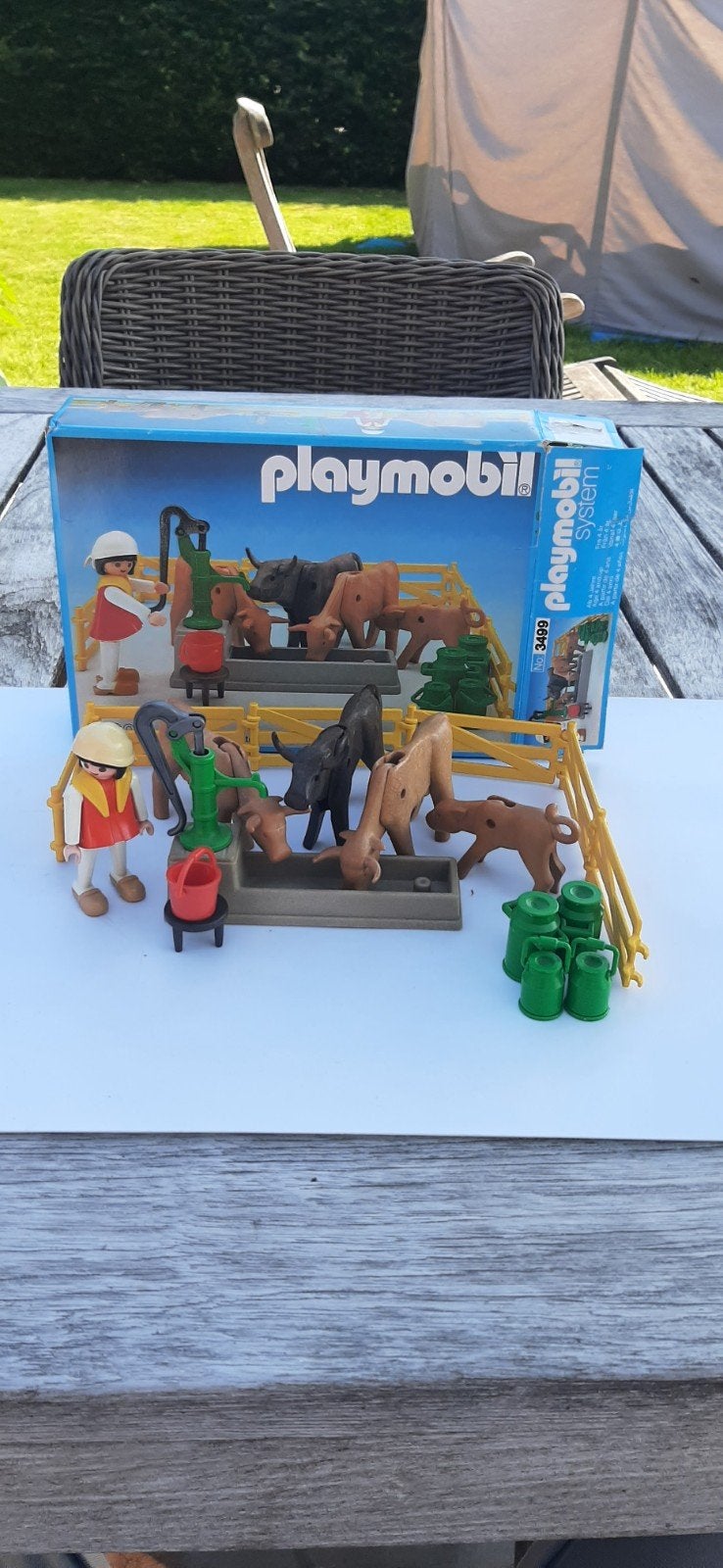 Playmobil- 3499 Boerin met koeien(1985), Ophalen of Verzenden