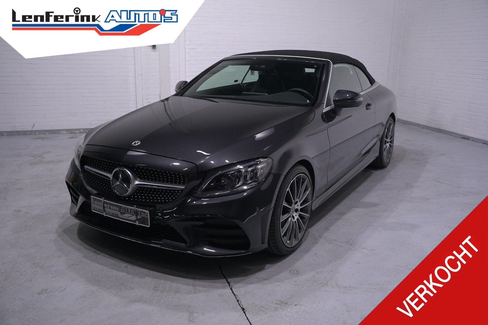 Mercedes-Benz C 180 Cabrio AMG Line AMG Styling  Camera lede, Auto's, Automaat, Zwart, Cabriolet, Bedrijf