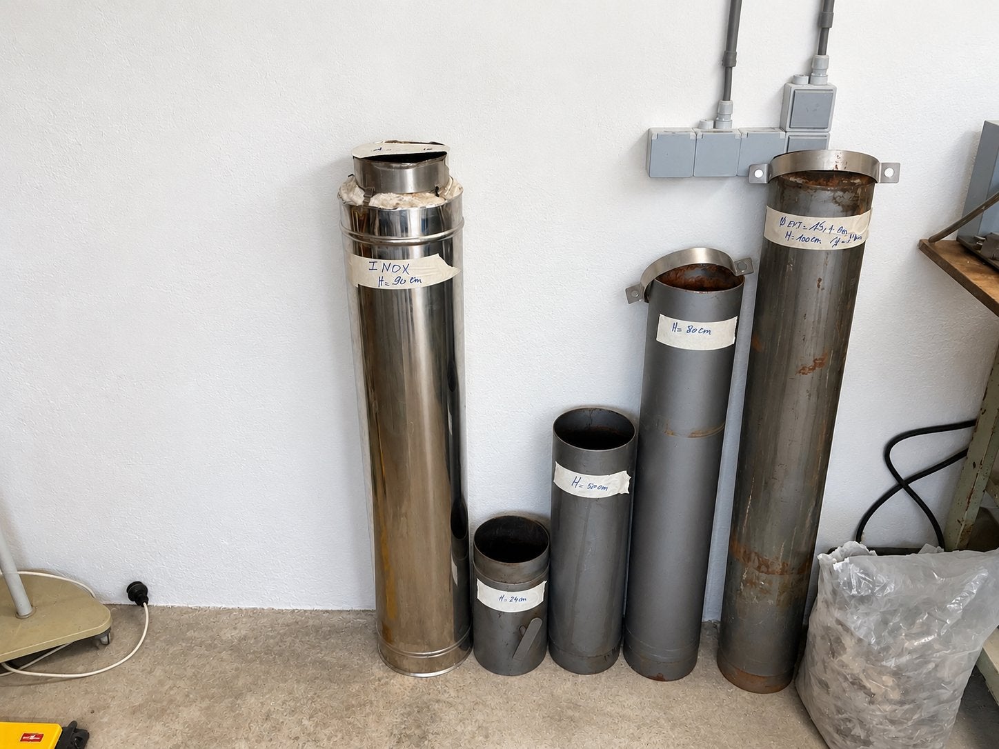 Conduit de cheminée et sortie de toiture en inox, Enlèvement, Utilisé