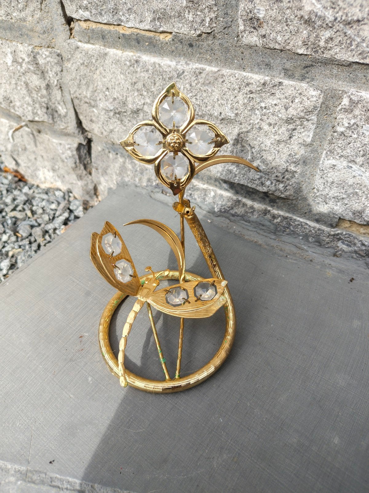 mooie decoratieve vlinder met bloem, Ophalen of Verzenden