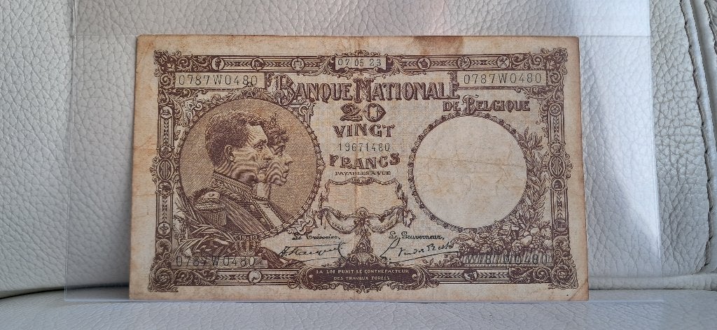 20 francs Série nationale - 1923 Rare, Envoi, Billets en vrac