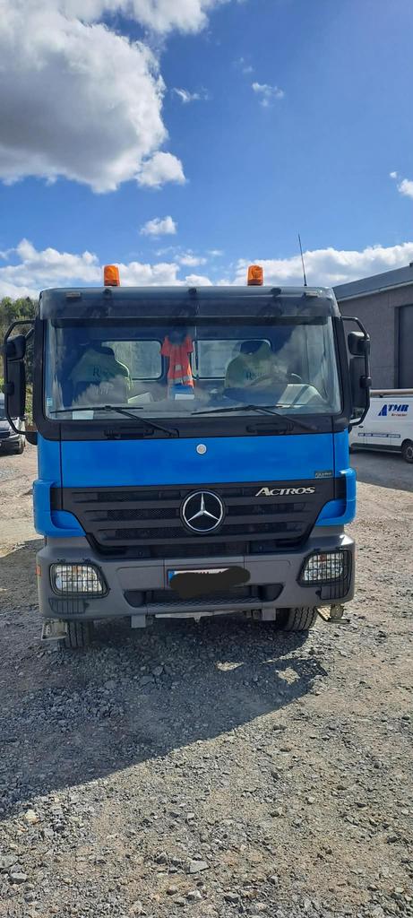 Mercedes Actros porte container, Stof, Zwart, Blauw, Mercedes-Benz