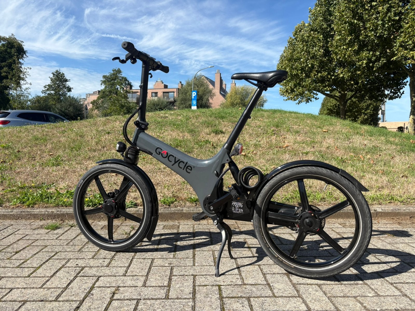 Gocycle GS grijs/zwart elektrische vouwfiets, Fietsen en Brommers, Gebruikt, Heren, Versnellingen, 18 tot 20 inch