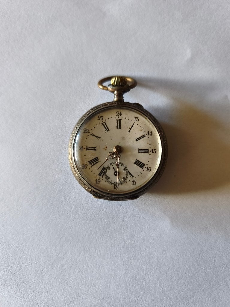 Montre à gousset ancienne "Patent Remontoir - Prima Qualita", Enlèvement ou Envoi, Montre de poche, Autres marques, 1900 à 1930