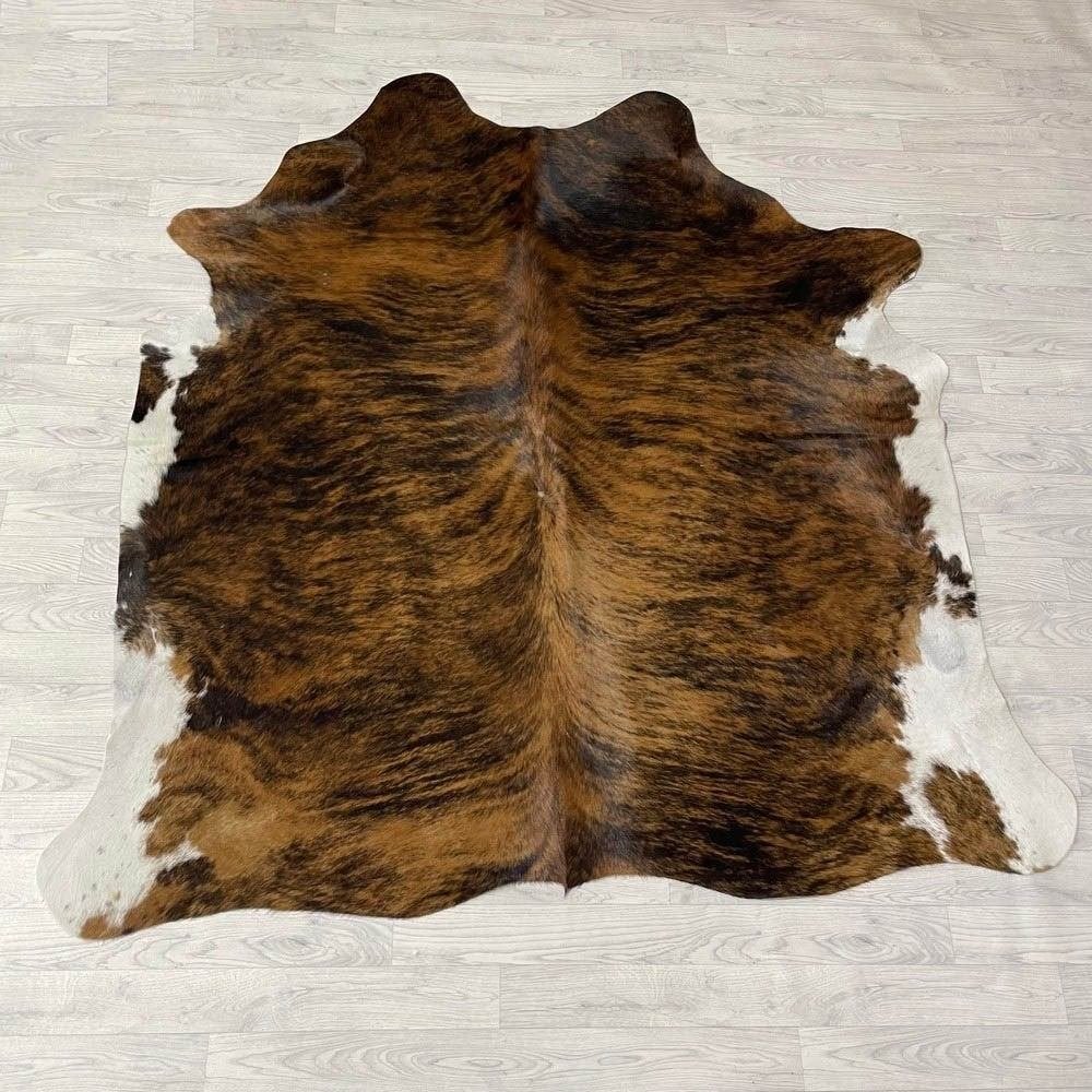 Koeienhuid bruin zwart wit brindle 195x190cm | Lederstore, Meerkleurig, Wandkleed, Nieuw, Ophalen of Verzenden