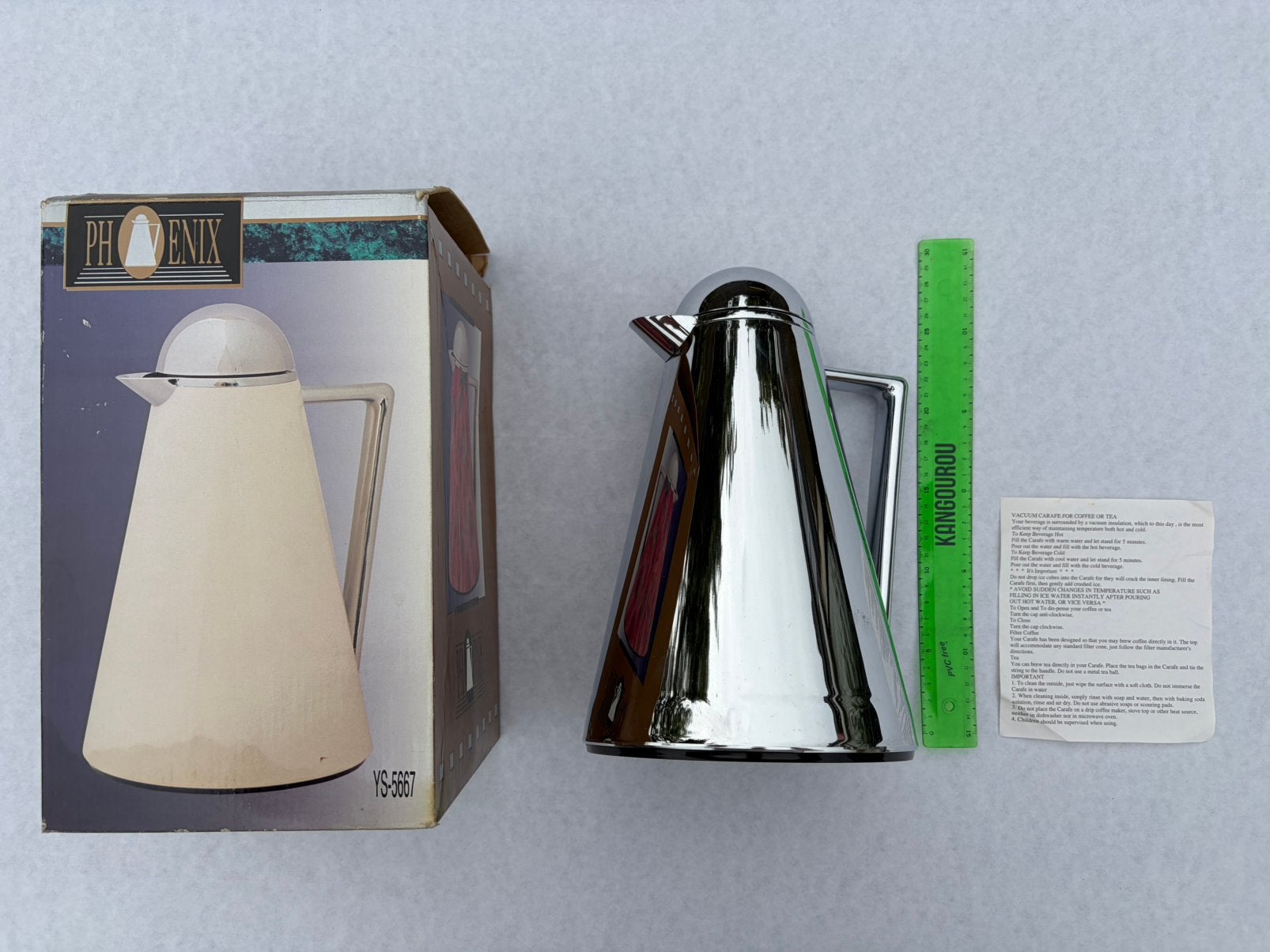 Carafe isotherme Phoenix Vintage 1L - Thermos chromé, Enlèvement ou Envoi
