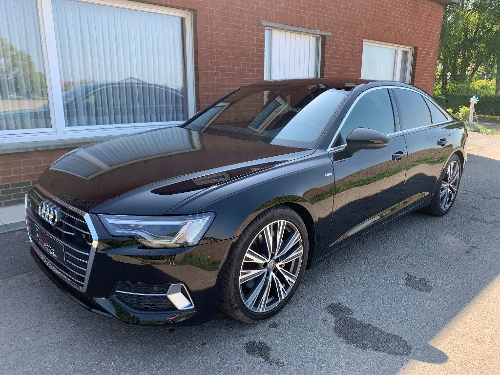 AUDI A6 SLINE HYBRIDE/QUATTRO/CAMERA/ADAPTIVECRUISE/TREKHAAK, Auto's, Automaat, Zwart, Zwart, Leder