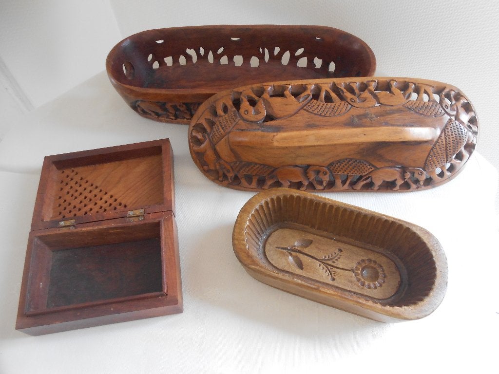 3-delig set van decoratie in massief hout=25 euro, Ophalen