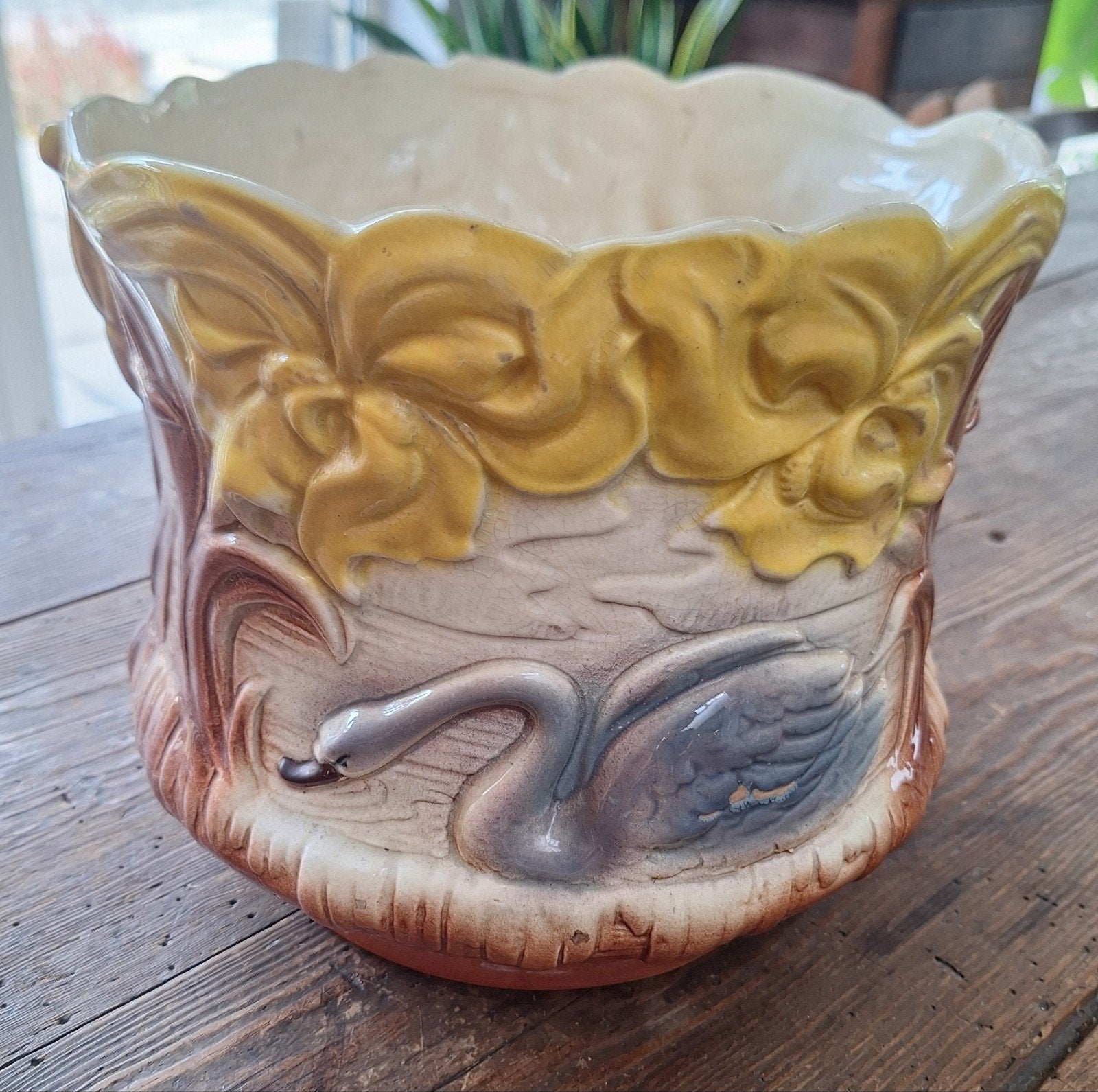 art nouveau bloempot, Ophalen of Verzenden