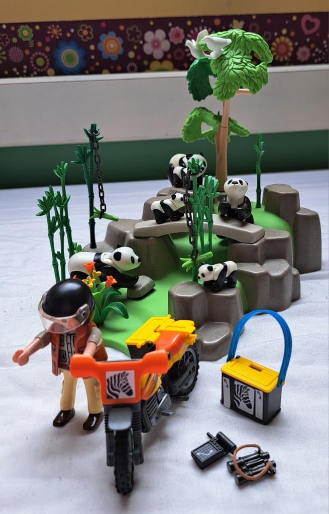 Forêt de pandas Playmobil avec pandas + garde forestier, Enlèvement