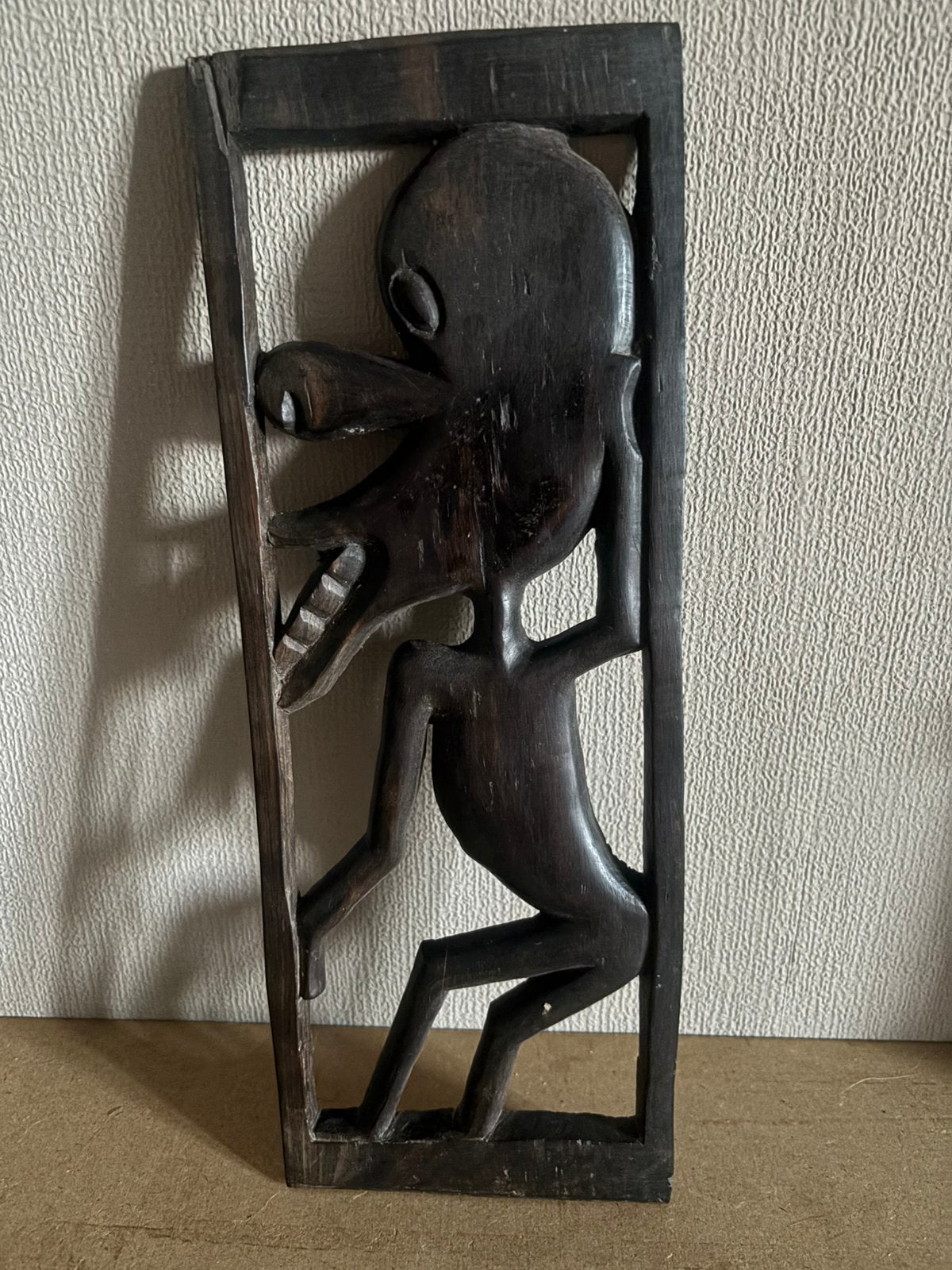 Houten paneel traditioneel houtsnijwerk uit de Papua, Antiek en Kunst, Ophalen, Object
